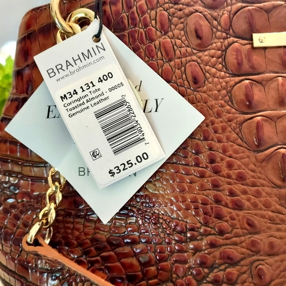 Brahmin Melbourne Debra Croc Embossed Satchel: NWT & Dustbag. - Picture 9 of 15